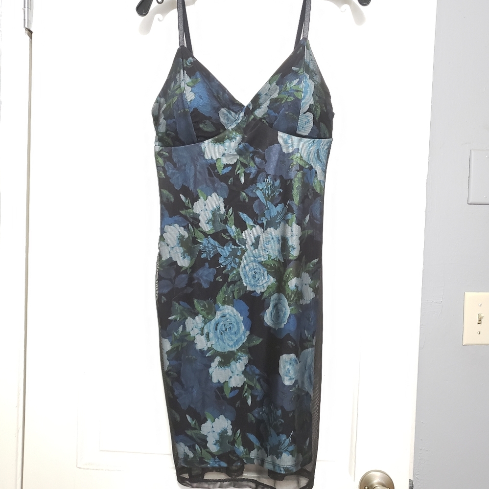 Black floral dress